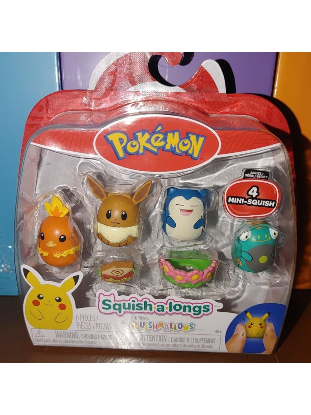 Pokemon Mini Squish Offical Product Series 1 A Longs 6 Pieces Plus Accessories